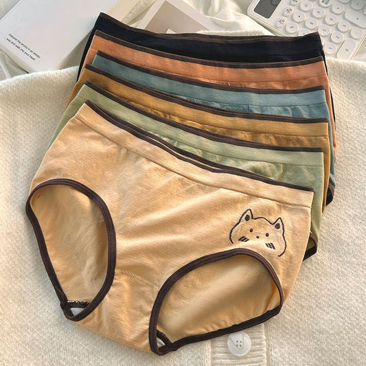 Cozy Cat Embroidered Briefs