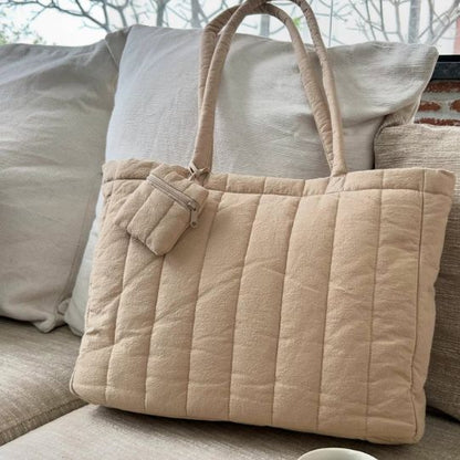 Crinkle Stripe Tote Bag