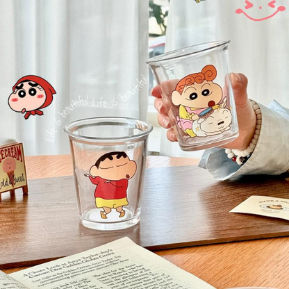 Shinchan Family Glass