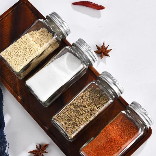 Glass Spice Jars with Lid
