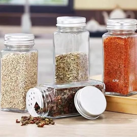 Glass Spice Jars with Lid