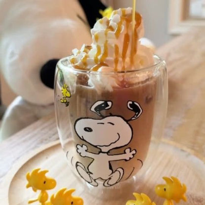 Snoopy & Charlie Double-Wall Glass