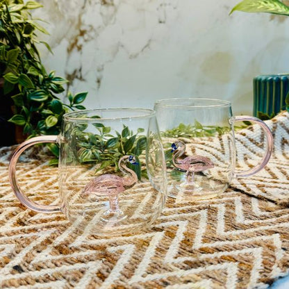 Flamingo Glass Mug