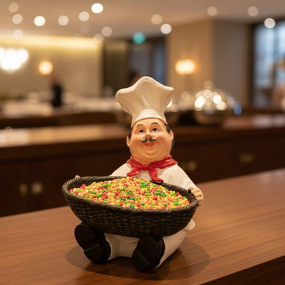 Chef Statue Decor Tray