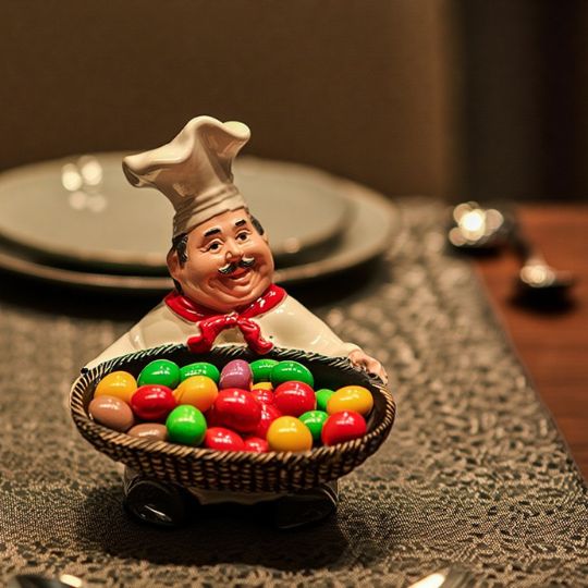 Chef Statue Decor Tray