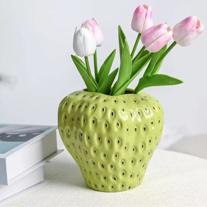 Strawberry Flower Vase