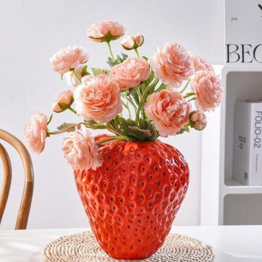 Strawberry Flower Vase