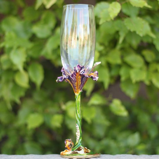 Flower Metal Champagne Glass