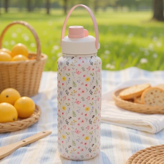 Floral Insulated Water Bottle