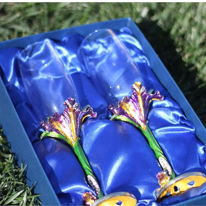 Flower Metal Champagne Glass