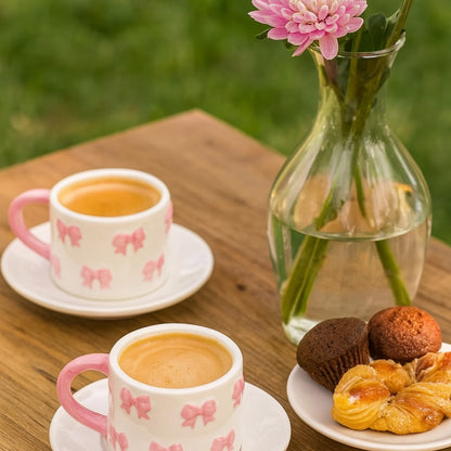 Cup & Saucer with Pink Bow