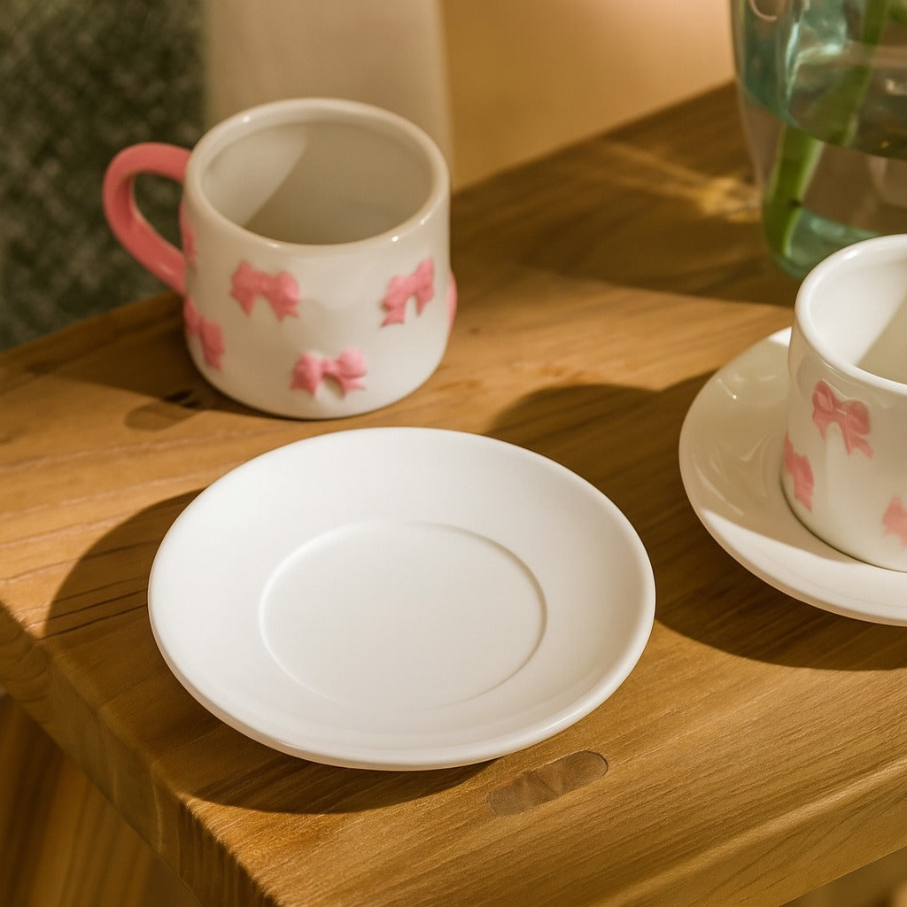 Cup & Saucer with Pink Bow