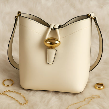 Gold Lock Shoulder Bag