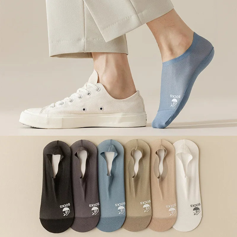 Summer Cool Comfort Socks: Breathable Mesh, Non-Slip Grip